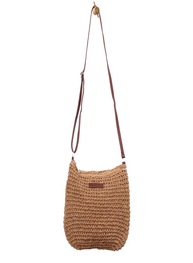 DENOVA Raffia Handbag with Lining | Beach bag, Women's Handbag, Tote Bag (Natural) - Image 1